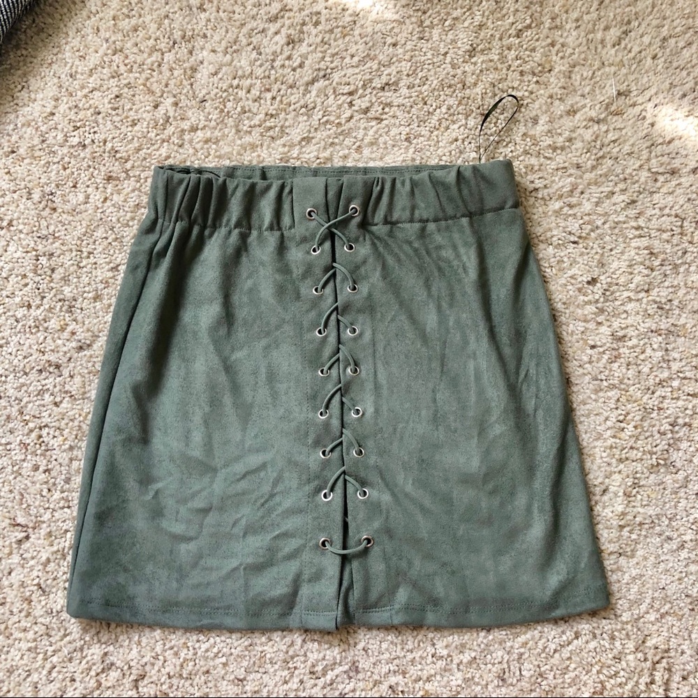 Suede skirt